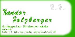 nandor holzberger business card